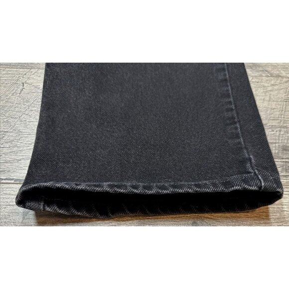 Vintage LL Bean Jeans Mens 40x31 Black Denim Relaxed Tapered Distressed HighRise - Picture 11 of 11